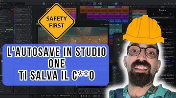 Safety first!! the AUTOSAVE in STUDIO ONE | Studio One tutorial