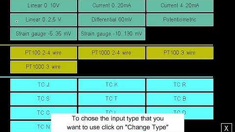 Gefran 3850T - Config analog input - SUB ENG