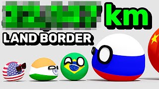 COUNTRIES SCALED BY LAND BORDER | Countryballs Animation