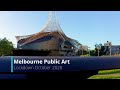 Melbourne city public art by drone  october 2020 during lockdown 4k  dji mavic 2 pro drone footage