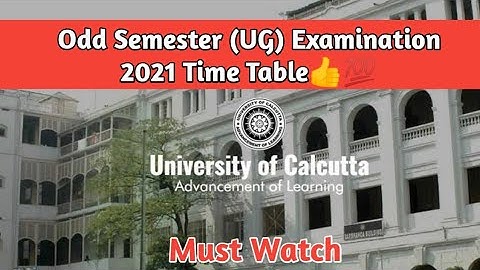Calcutta University Odd Semester Exam 2021 Routine || 1st , 3rd , 5th cu exam routine | Must Watch 💯