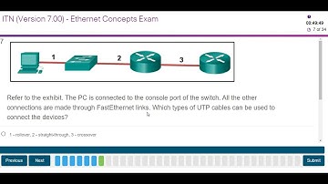 Ethernet Concepts Exam CCNA v7.02 ITN