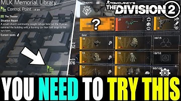 YOU NEED TO TRY THIS WHEN FARMING CONTROL POINTS... (THE DIVISION 2)