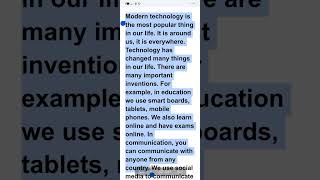 برجراف وتعبير إنجليزي عن التكنولوجيا الحديثة Paragraph about modern technology
