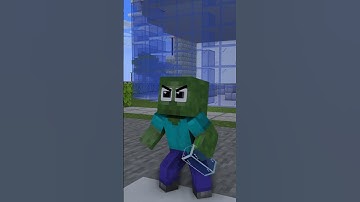 Help Zombie Defeat Rich With His Fart - Minecraft Animation  #shorts #minecraft #bones #fypシ