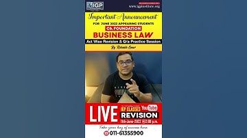 CA FOUNDATION | BUSINESS LAW | REVISION CLASSES | RISHABH GAUR