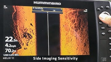 Humminbird HELIX How to Adjust Side Imaging Sensitivity | Shortcut