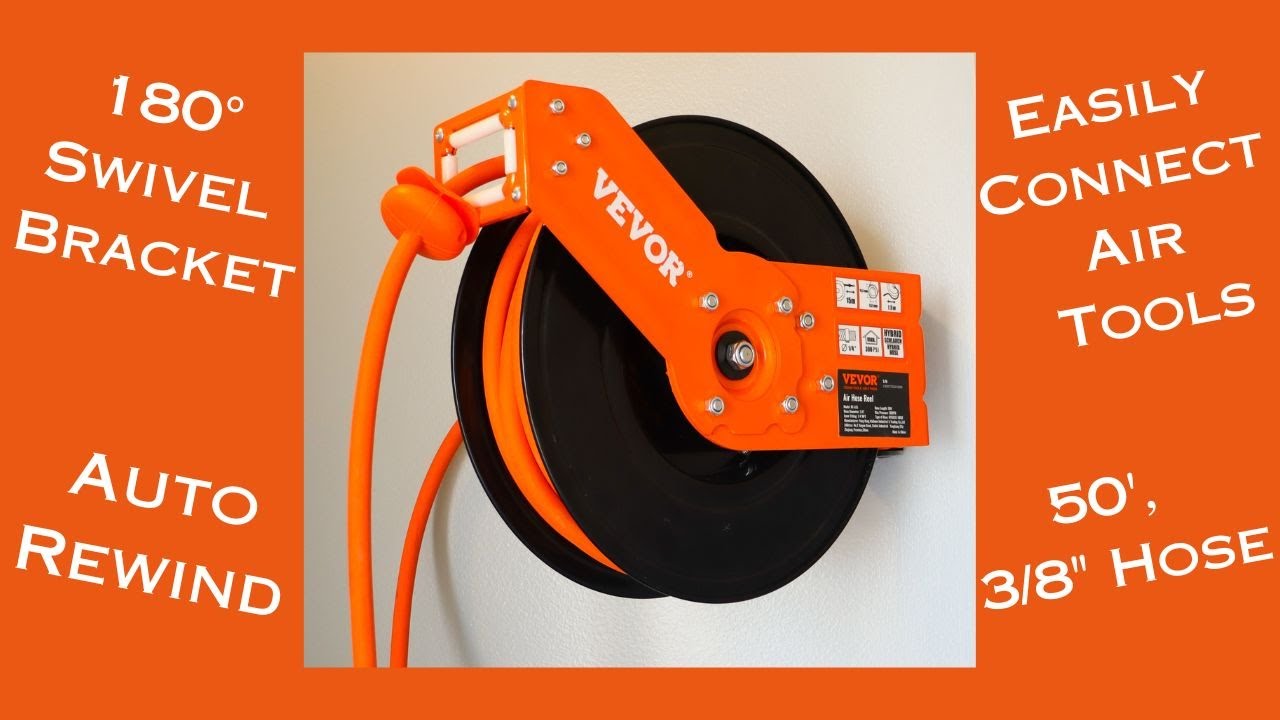 Installing VEVOR Retractable Air Hose Reel in Metal Garage