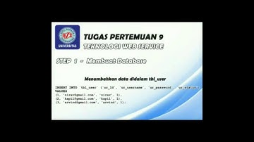 TUGAS TEKNOLOGI WEB SERVICE PERTEMUAN 9 Login Service In PHP and MySQL For Android Applicatio