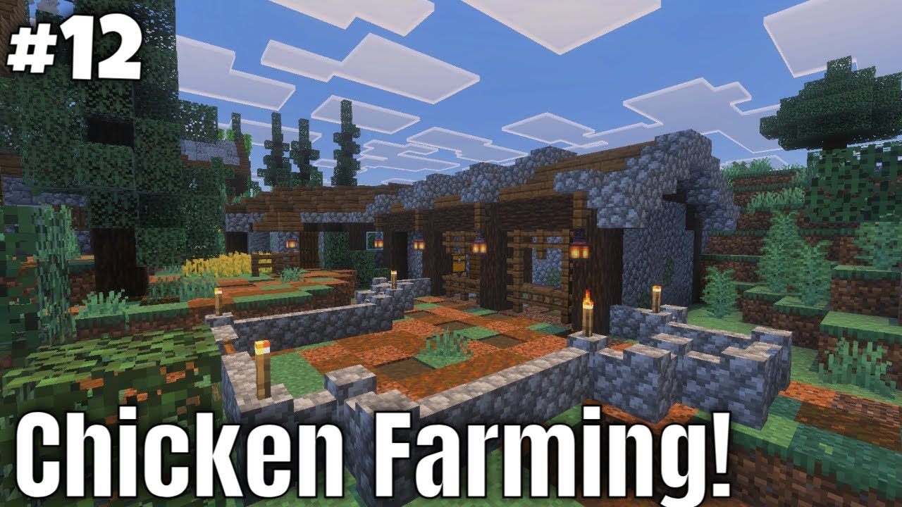 Building a Medieval Chicken Farm! Bedrock Survival [Minecraft