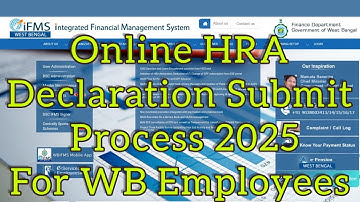 HRA declaration 2025 ONLINE কিভাবে করবেন? ll HRA Declaration 2025 ONLINE Full Process ll #BKW