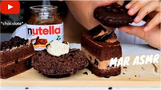 Hello guys !! welcome to mar asmr i will eat chocolate cakes & tarts
with nutella this time hope you enjoy soft chewy eating sounds. if do
not...