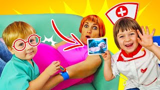 Mommy needs a DOCTOR! Kids pretend to play hospital with toys & kid friendly videos for kids.