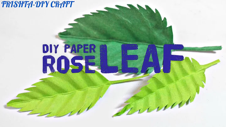 How to make a paper rose LEAF / Paper leaf DIY / Rose paper leaves