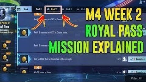 M4 Week 2 Explain Royal pass  Mission Very easy mission how to get free Rp!!