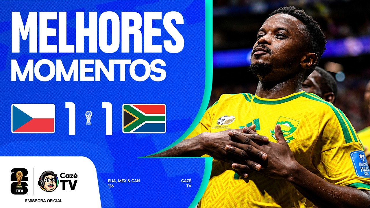 MELHORES MOMENTOS: TCHÉQUIA 1 X 1 ÁFRICA DO SUL | COPA DO MUNDO FIFA™ 2026 | FASE DE GRUPOS