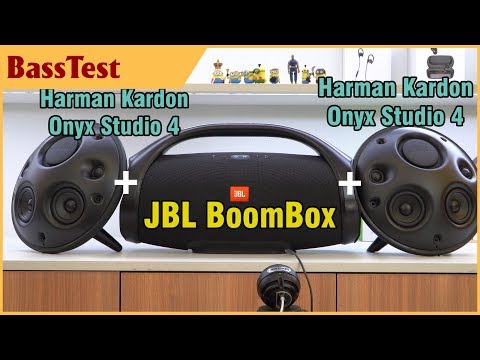 JBL BoomBox + Dual Harman kardon Onyx Sudio 4 Bass Test - Feeling the sound