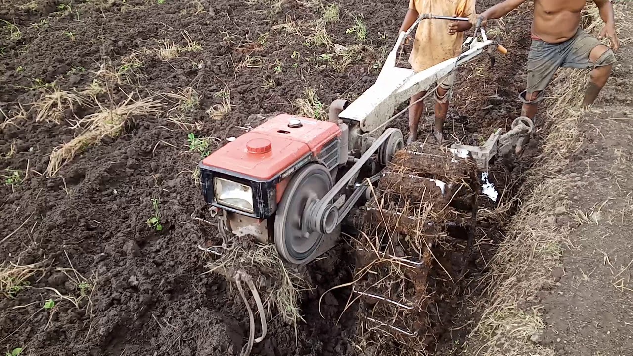 Traktor mesin  Yanmar  bajak  sawah  kering YouTube