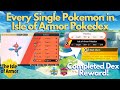 Completed Isle of Armor Pokedex - Reward and Full Pokemon List in Sword and Shield DLC