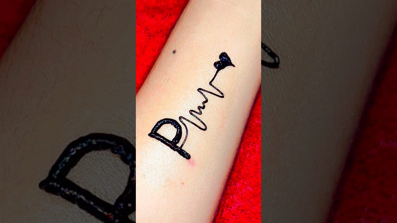 P letter mehndi design 💖, P letter tattoo design, P letter mehndi tattoo 