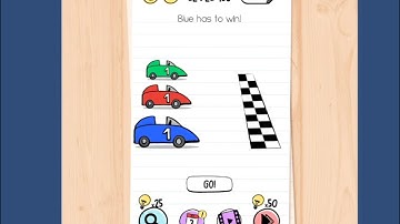 Brain Test Level 156 Blue has to win Walkthrough