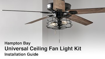 How to Install the Universal 2-Light Ceiling Fan Light Kit from Hampton Bay