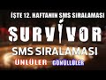 SURVİVOR 2021 SMS SIRALAMASI