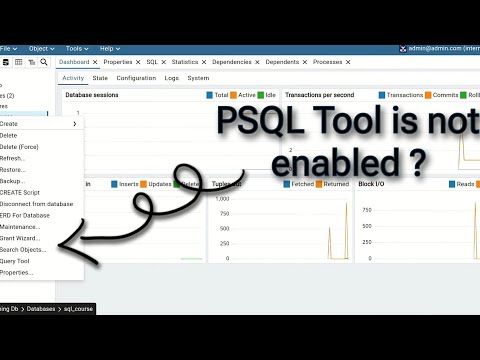 How to enable PSQL tool in pgadmin 4 | psql tool is not visible | postgres | sql | pgadmin4