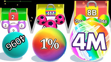 Satisfying Mobile Game Ball Run 2048 Game Level up Gameplay Walkthrough Android, iOS part 4