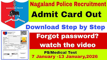 Download Admit for Nagaland Police Constables Recruitment 2025.