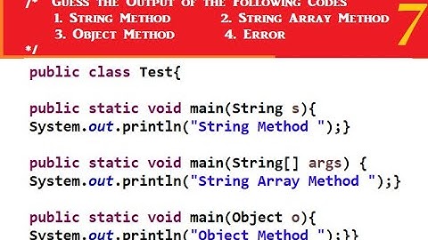 (#7) Java Multiple Choice Interview Questions and Answers