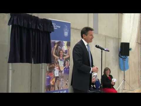 Sebastian Coe's speech at the opening of the St Mary's University College, Twickenham, new sports facility, which will see athletes from all over the world training for 2012 in it.