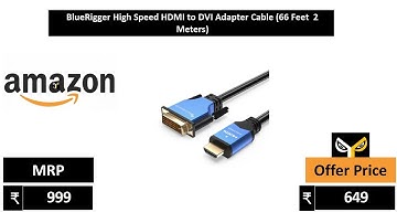 BlueRigger High Speed HDMI to DVI Adapter Cable 66 Feet  2 Meters