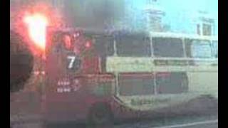 bus on fire Resimi