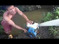 FULL VIDEO Wild Fishing : Use The Pump Catches Fish In A Puddle By The River, Catch Many Fish