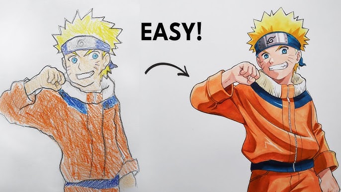 Como Desenhar Naruto Uzumaki [Naruto Shippuden] - (How to Draw Naruto  Uzumaki) - SLAY DESENHOS #208 