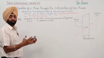 ICSE MATH 12  | THE PLANE | Equation of a plane through the intersection of two planes l L1201