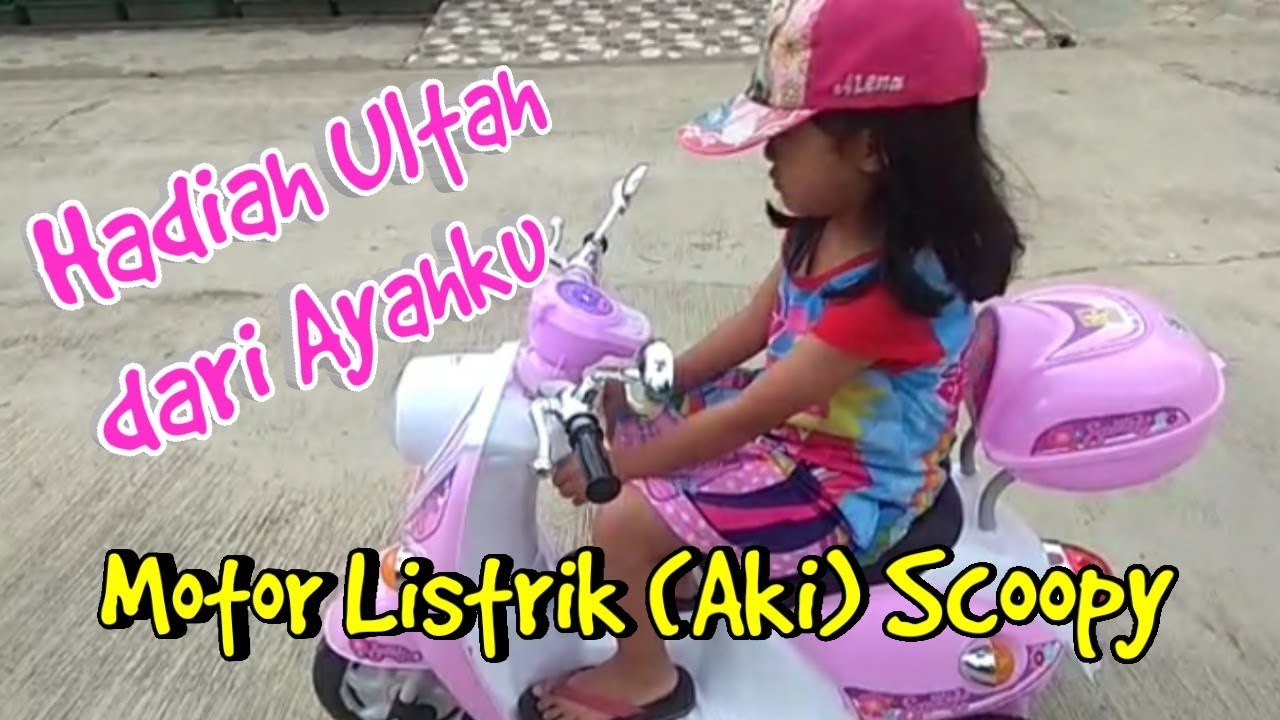 Motor Skuter Listrik Anak, Motor listrik AKI Mainan Anak. 