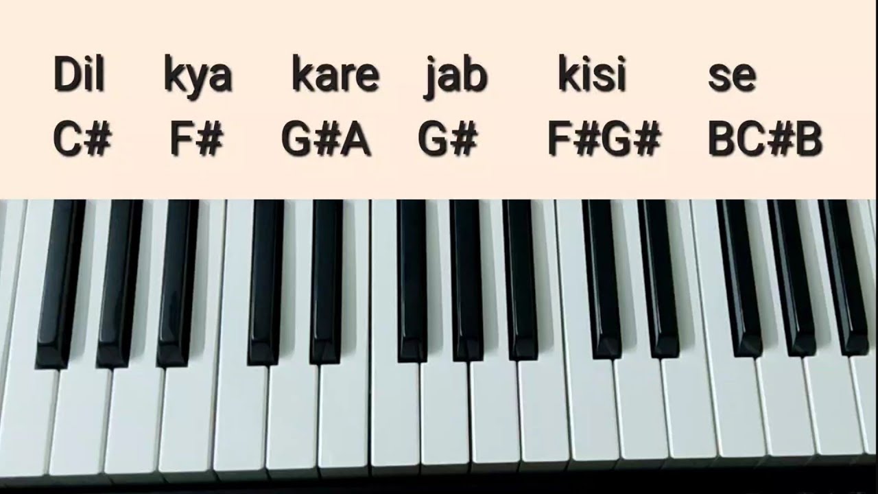 Dil Kya Kare Jab Kisi Se Tutorial (Chords+Melody) | Julie | Keyboard