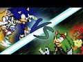 Sonic and Tails VS Scourge and Fiona (pivot sprite battle)