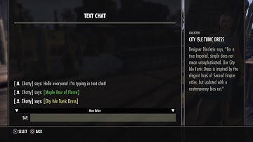 Elder Scrolls Text Chat Tutorial!