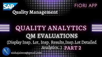 In Fiori App : Quality Analytics & QM Evaluations or Quality Management Reports in SAP S/4HANA QM