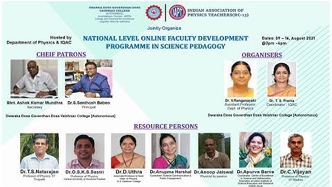 National Level Online Faculty Development Programme in Science Pedagogy