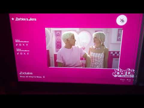 2 Websites Of Barbie The Album & Barbie The Movie Website On The LG Browser With LG Webos TV 4K UHD