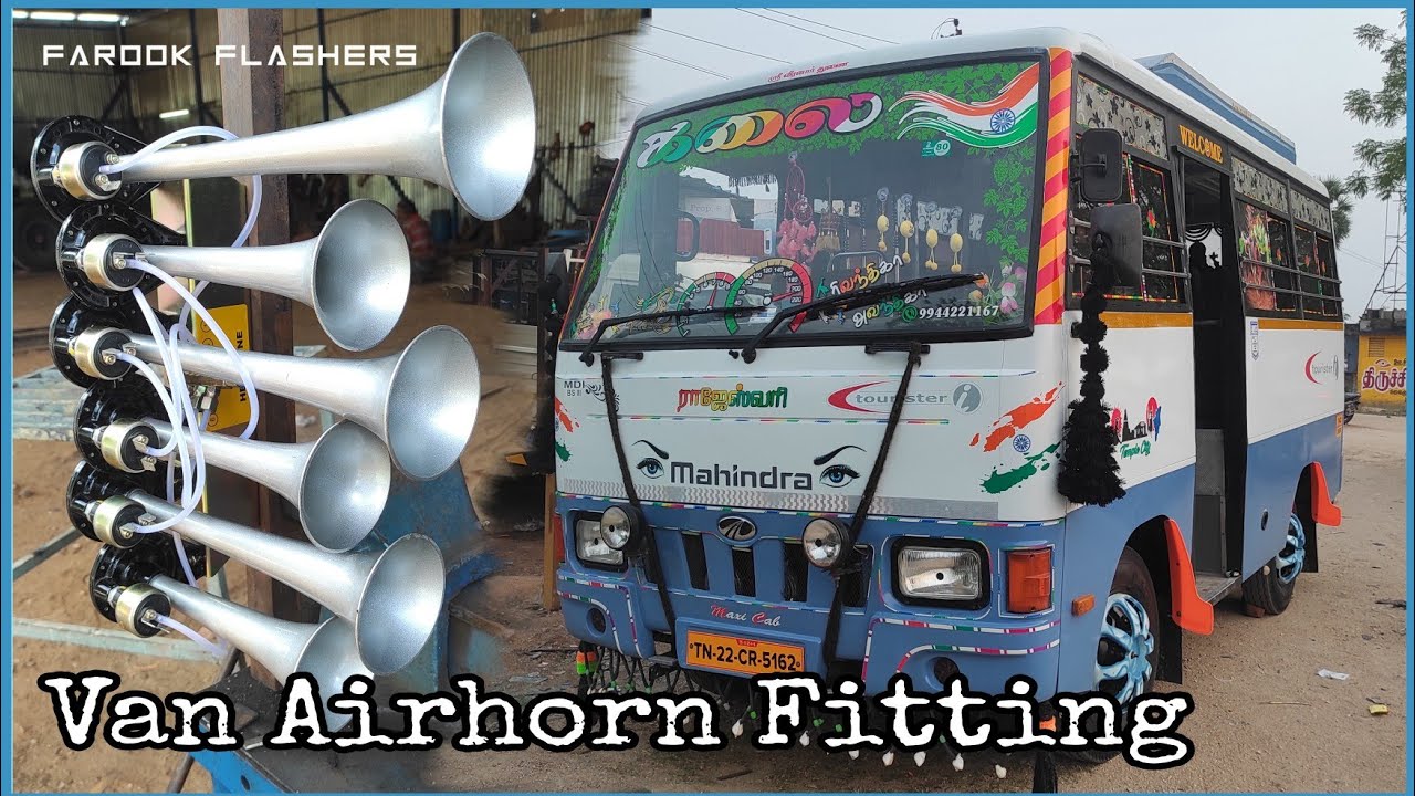 Mahindra tourister van airhorn fitting Roots hexatone horn with A