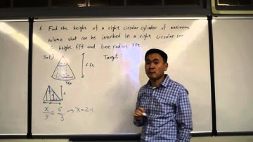 Optimization: Cylinder of maximum volume inscribed in a cone.