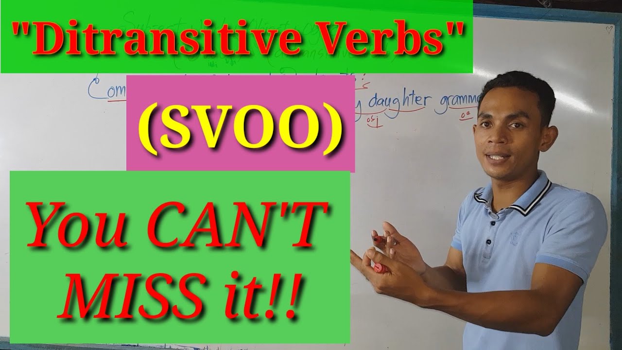 DITRANSITIVE VERBS| Quick Way To Make Perfect Sentences #Ditransitive ...
