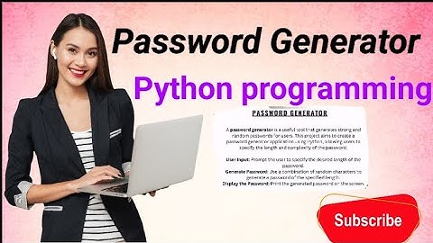 Password Generator using Python programming #pythonprogramming @Madhuri_kamble