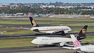 Singapore airlines A380 departing Sydney Kingsford Smith