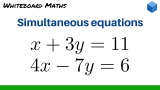 Solving simultaneous equations by substitution